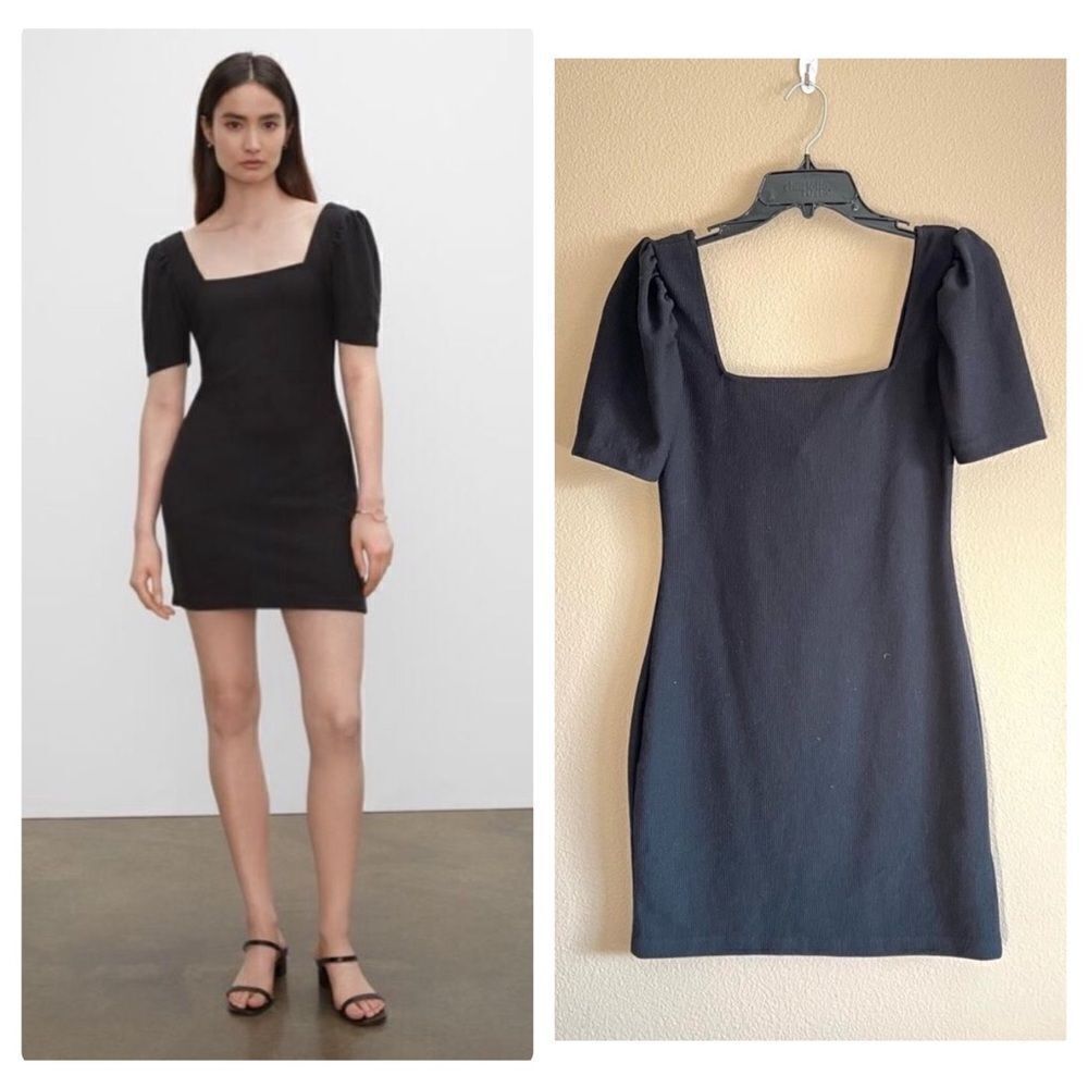 NWT Club Monaco Square Neck Puff Sleeve Dress